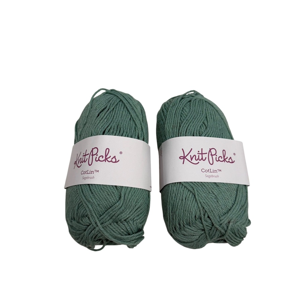 Knit Picks | CotLin Yarn Sagebrush DK Weight 2 Skeins 70% Cotton 30% Linen
